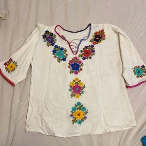 Embroidered Authentic Mexican Shirt